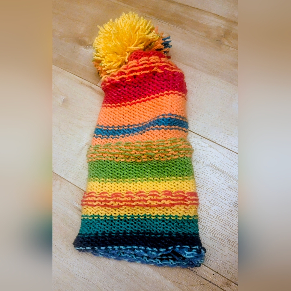 Vibrant Multicolor Knit Kids Hat